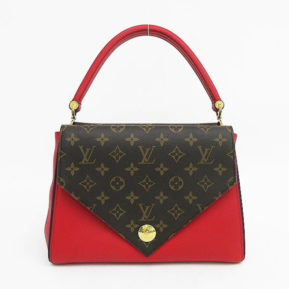 LOUIS VUITTON Double V Handbag Ruby Red